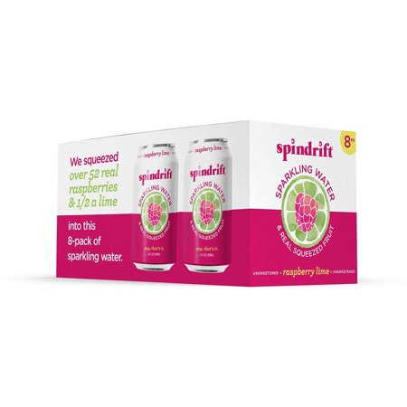 Spindrift Raspberry Lime Sparkling Water, 12 Fl. Oz. Cans (Pack of 8)