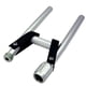 thumbnail image 1 of Manillar plegable Manillar plegable Barra elevadora alta 25.4 mm Ancho 580 mm Manillar de bicicleta de aleación de aluminio universal Barras de, 1 of 9