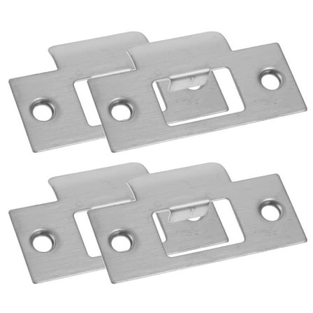 Stainless Steel Door Strike Plate for Secure Fit and Durability Light Grey 4pcs