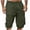 aaa_Army Green, variant on Elvqul Mens Cargo Shorts with Pockets Khaki Button Solid Elastic Waist Shorts for Men