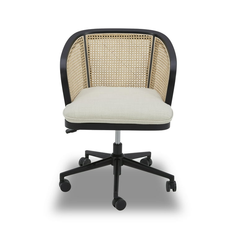 Better Homes Gardens Springwood Caning Office Chair, Charcoal