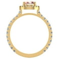 thumbnail image 3 of Engagement Ring for Women Pear Pink Morganite Halo Diamond Ring 14K Gold 1.60 CT TW, 3 of 5