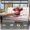 thumbnail image 4 of XYZCANDO Cow Heart RV Dinette Cushion Covers Dog Paw Sofa Covers Washable Camper Accessories Sofa Slip Covers for 2 Seat Cushion Couch Couch Cover 2 Cushion Sofa Camper Must Haves White, 4 of 7