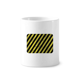 thumbnail image 1 of Logo negro y amarillo tiras no pisar Cepillo de dientes titular de la pluma Mug de ceramica blanca taza 350ml, 1 of 2