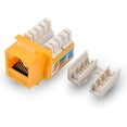 thumbnail image 2 of 50 Pcs RJ45 Cat6 Keystone Jack 90° UTP Network Ethernet 110 Punch Down Tool Yellow, 2 of 5