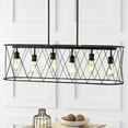 thumbnail image 5 of JONATHAN Y Marion 37.75" 6-Light Adjustable Iron Farmhouse Rustic LED Dimmable Pendant, Oil Rubbed Bronze, 5 of 8
