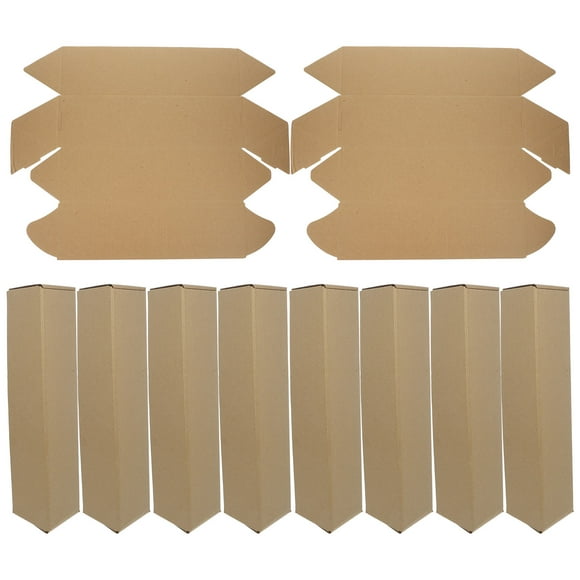 BESTYASH 10Pcs Triangular Kraft Paper Document Storage Tubes for Shipping with Portable Lightweight Design