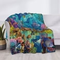 thumbnail image 3 of Disketp Sea World Flannel Blankets - Thick and Warm Blanket for Winter, Soft Fuzzy Plush King Blanket for All Seasons50"x40", 3 of 6