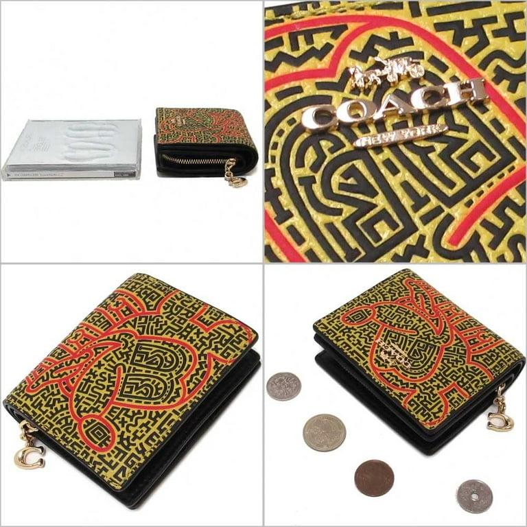 COACH Disney Mickey Mouse x Keith Haring Leather Snap Wallet