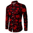 thumbnail image 2 of voss Chemise Imprimée Taches de Sang pour Homme Manches Longues Col Rabattu, 2 of 5