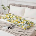 thumbnail image 6 of Yellow Lemon Throw Pillow Covers Green Leaf White Flowers Farm Plant Summer Decorative Lumbar Pillow Cover Rectangle Cushion Case for Sofa Couch Bed Living Room Bedroom 20 X 60 Inches, 6 of 9