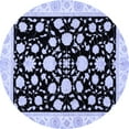 thumbnail image 1 of Ahgly Company Indoor Round Oriental Blue Traditional Area Rugs, 6' Round, 1 of 4