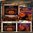 thumbnail image 2 of Halloween Banner Decorations, Large Seasonal Outdoor Backdrop | Single-Sided Polyester with 4 Corner Grommets for Porch, Wall, Garage, Yard, Party and Haunted House Decor (71in × 45in), 2 of 7