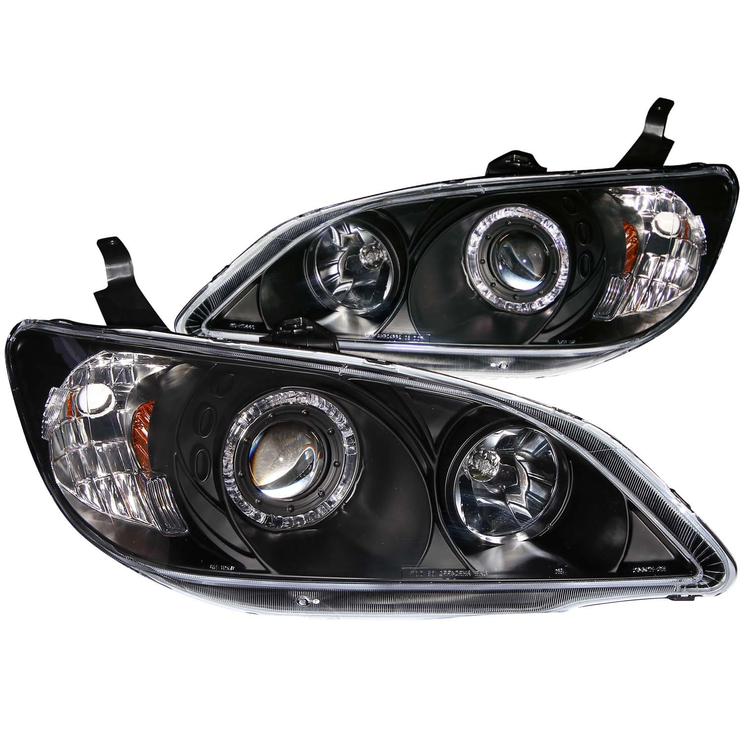 Anzo USA 121234 Honda Civic Gun-Metal Crystal Clear Headlight Assembly Sold in Pairs