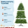 thumbnail image 6 of 7.5ft Pre Lit Christmas Tree, 700 Dual Color Lights with Warm and Cool White Options, Realistic Branches and Full Shape, Easy Assembly for Home Office Party, Green, 6 of 9