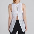 thumbnail image 7 of Felirenzacia Women Tank Top, Sexy Mesh Sheer Long Flowy Loose Lightweight Yoga Jogging Tank,White,S, 7 of 7