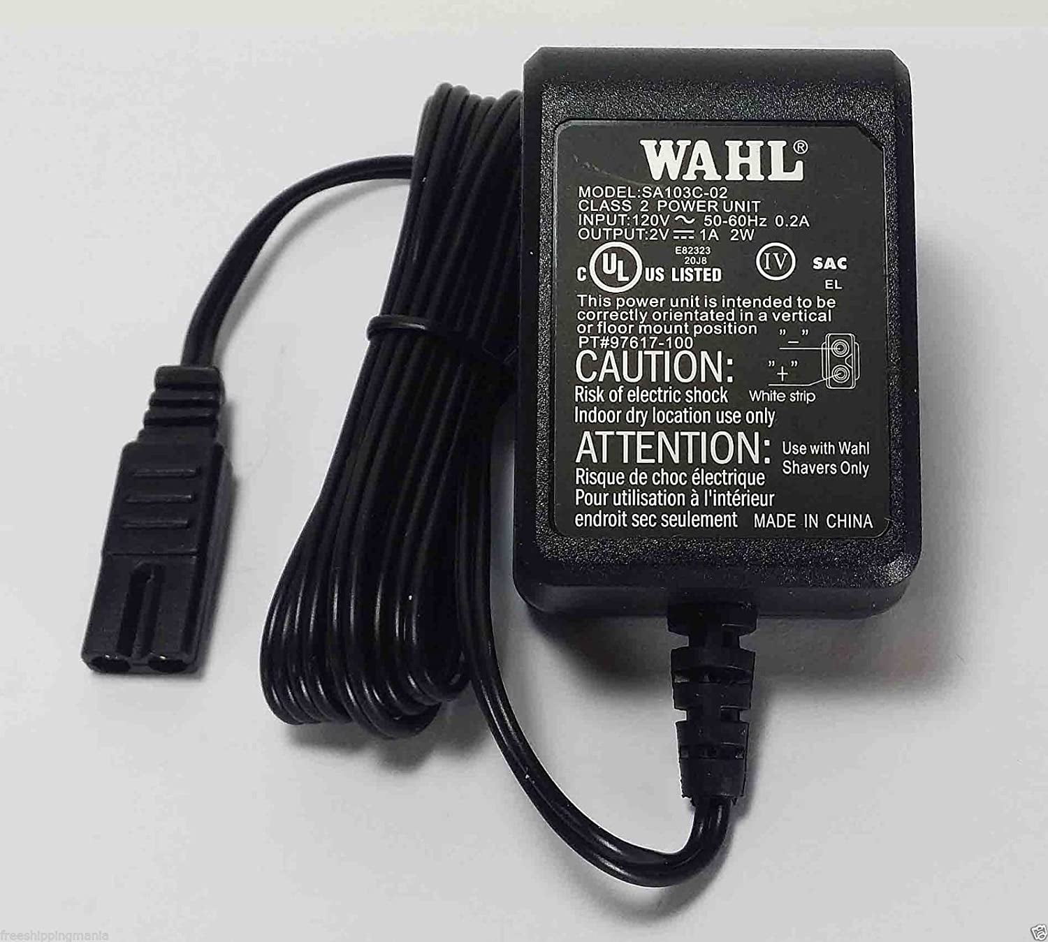 WAHL 5 STAR SHAVER 8061 POWER CHARGER 97617100 CHARGING ADAPTER