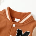 thumbnail image 4 of Kucnuzki 2T Toddler Boy Outfits 3T Toddler Boy Set Long Sleeve Baseball Uniform + Pants 2pcs Baby Boy Pant Sets Fall Winter Brown, 4 of 10
