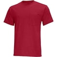 thumbnail image 3 of Fruit of the Loom Men's Short Sleeve Assorted Pocket T-Shirts, 4 Pack, Extended Sizes (Cardinal Red, XX-Large), 3 of 3