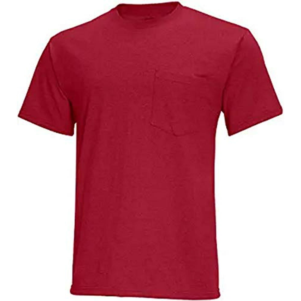 Fruit of the Loom Men's Short Sleeve Assorted Pocket T-Shirts, 4 Pack 