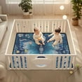 thumbnail image 2 of WOBOGO Flower Large Butterfly Baby Playmats Extra Large Waterproof Rollable Activity Pads for Toddlers 50×50inch, 2 of 7