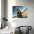thumbnail image 3 of COMIO African American with A Toy Plane, African Black Art, Happy African Child, Black Art, Pilot Kid, Joy Canvas Painting Wall Art Poster for Bedroom Living Room Decor Unframe-style, 3 of 4
