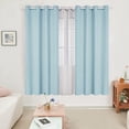 thumbnail image 2 of ZMLEVE Blackout Curtains for Bedroom, 72 Inch Length - Room Darkening Curtains, Window Grommet Curtains, Wave Line and Dots Pattern (52 x 72 Inch, Sky Blue, Set of 2), 2 of 7