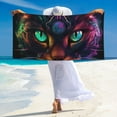 thumbnail image 5 of Sikiie Futuristic Cat Warrior Beach Towel for Women Men, Pool Bath Beach Camping Beach Towel Adult Blanket for Travel Swim 27.5"x 55", 5 of 6
