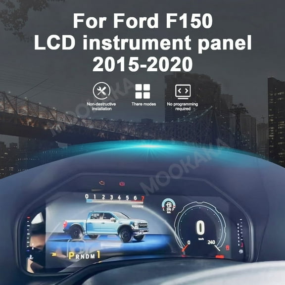 MOOKAKA Digital Dashboard Instrument Cluster for Ford Explorer 2011 2012 2013 2014 2015 2016 2017 2018 2019 LCD Screen Virtual Cockpit Speedometer Upgrade Universal Fit Car Accessory with Linux OS