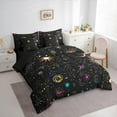 thumbnail image 4 of Castle Fairy Starry Sky 7-Piece Twin Bedding Sets,Galaxy Universe Bedding Comforter Set,Psychedelic Constellations Breathable Sheet Sets,Microfiber Children Bedroom Decor,Reversible, 4 of 9