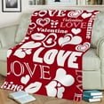 Blankets Full Size Winter Blanket Flannel Valentine's Day Decoration