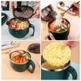 thumbnail image 4 of KAKOWELY 1Pc Insulated Stainless Steel Bowl with Lid Green Large Volume Home Cooking Tableware, 4 of 8