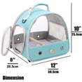 thumbnail image 5 of Halinfer Small Bird Carrier Cage, Portable Bag to Carry Parakeet Budgies with Stand, Green, 5 of 5