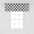 thumbnail image 2 of Ambesonne Floral Window Valance, Sketchy Hand Drawn Flowers, 54" X 18", Charcoal Grey White, 2 of 3