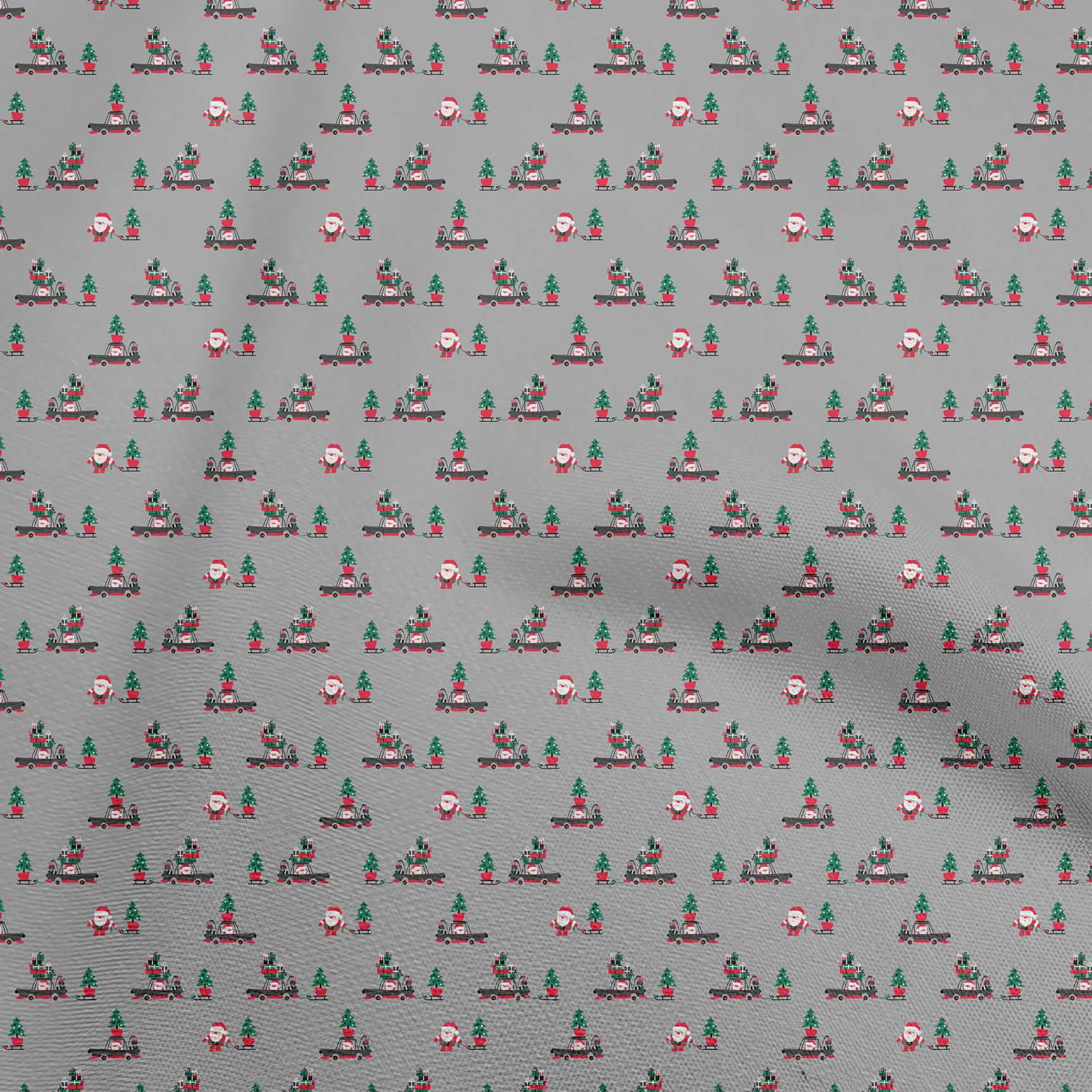 oneOone Cotton Poplin Twill Gray Fabric Christmas Quilting Supplies Print Sewing Fabric By The Yard 56 Inch Wide