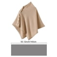 thumbnail image 7 of vlrwzc Irregular Warm Shawl with Button Elegant Knitted Shawl Fashion Oversized Cape for Spring Autumn Winter Clothing Accessory, 7 of 7