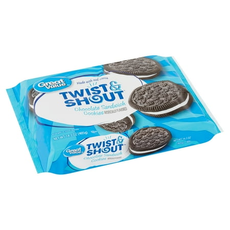 Great Value Twist Shout Chocolate Sandwich Cookies 15 5 Oz Great Value Twist Shout Chocolate Sandwich Cookies 15 5 Oz