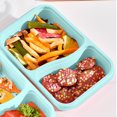 thumbnail image 5 of Gumesh Bento Snack Box Containers, 2 Compartment Divided Stackable Food Storage Containers , Meal Prep Lunch Container, 5 of 6