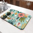 thumbnail image 3 of Washable Rubber Leaves Multicolored Flower Dish Drying Mats for Kitchen Counter Home Large Coffee Bar Pad Accessories and Decor for Utensils Stemware 23.5''x15.5'', 3 of 7
