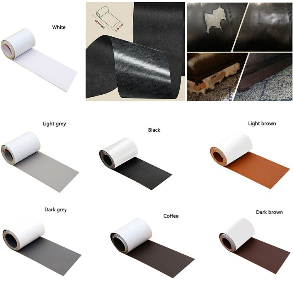 Leather Repair Patch Kit 8 x 12 inch, 7 Colors Available, Stuffygreenus  Self-Adhesive Leather Tape for Couches, Chairs, Car Seats, Bags, Jackets,  Sofa, Boots (L…