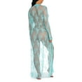 thumbnail image 5 of Womens Kimono Cardigan Swim Cover Ups 3/4 Sleeve Summer Caridgans Lightweight Long Nightgown See-Through Beach Wear, 5 of 7