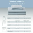 thumbnail image 3 of Pure Era King Size Duvet Cover Set 100% Jersey Cotton Super Soft Jersey T shirt Cotton,Light Baby Blue, 3 of 5