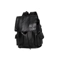 thumbnail image 1 of Mochila para ordenador portátil de cuero PU, compatible con 15,6 pulgadas, portátil, ligera, multifuncional, para ir de compras, ciclismo, viajes al negro, 1 of 8