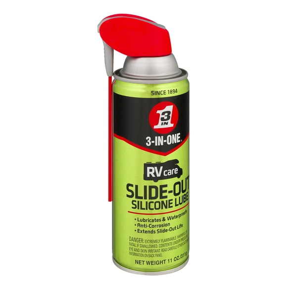 3-IN-ONE Long Lasting Quick Dry RVcare Slide-Out Silicone Lube with Smart Straw