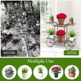 thumbnail image 5 of WBTER® Garden Cart Stand & Flower Pot Plant Holder Display Rack, 6 Tiers, Parisian Style - Perfect for Home, Garden, Patio (Black), 5 of 8