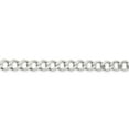 thumbnail image 2 of White Sterling Silver chain Curb Men's 20 in 8.1 mm, 2 of 5