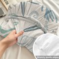 thumbnail image 4 of Twin XL Size Fitted Sheet Set - Aqua Teal Coastal 2 Piece Bedding Sets 16" Deep Pocket Fitted Sheet with 1 Pillowcases, Summer Beach Starfish Coral Nautical Rustic Brushed Microfiber Hotel Bed Sheets, 4 of 9