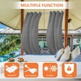 thumbnail image 3 of Indoor/Outdoor UV Protectant Room Darkening Grommet Curtain Panel, 52"x84", Light Gray, 3 of 7