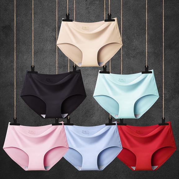 Harpily 5 Pack Panties for Women High Waist Solid Color Basic Daily Wear Breathable Everyday Panties For Women