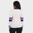 thumbnail image 5 of Women's WEAR by Erin Andrews White Minnesota Vikings Ribbed Henley Polo Sweater, 5 of 5